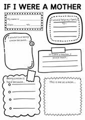 If I Were a Mother Writing Prompt | Mother's Day Activity for Kids | Creative Writing Worksheet | Drawing and Writing Template
