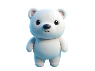 Fototapeta premium Adorable Cartoon Polar Bear Illustration