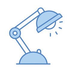 Flat and minimal Desk lamp icon design vector illustration on white background