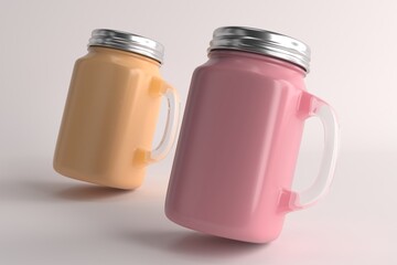 Mason Jar Drinking Mockup