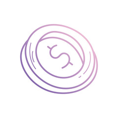 dollar coin icon vector stock illustration