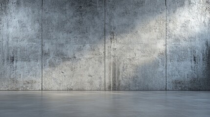 Empty modern concrete interior space