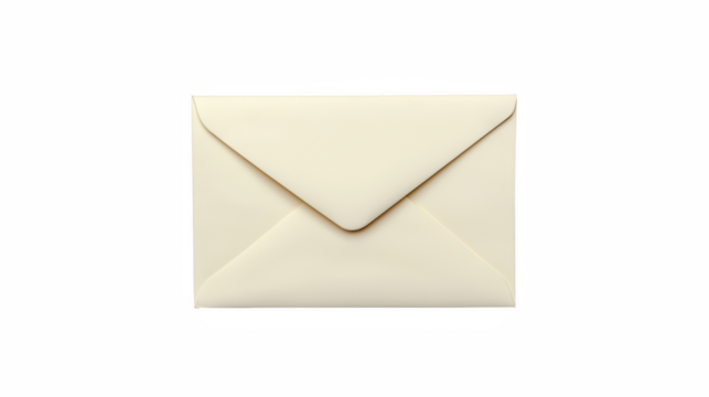 a blank card and envelope on a transparent background, PNG image, PNG file, Generative art. - Powered by Adobe