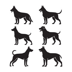 Dog Breed Silhouette Bundle Vector Collection Focused on Popular Breeds
