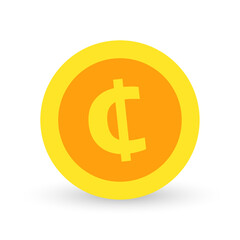 orange coin vector design simple coin drawing market