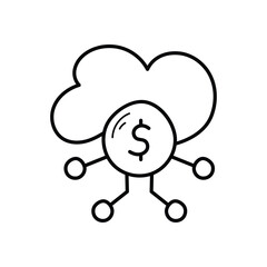 Big Data icon vector stock illustration