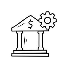 Banking Services icon vector stock illustration