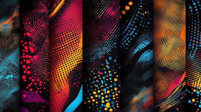 Explore a collection of vibrant graphic textures showcasing dynamic patterns and striking colors perfect for creative projects and digital art.