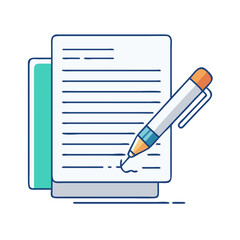 pen signing a contract  icon, pen signing a contract  vector illustration-simple illustration of pen signing a contract , perfect for pen signing a contract  logos and icons