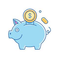 piggy bank  icon, piggy bank  vector illustration-simple illustration of piggy bank , perfect for piggy bank  logos and icons