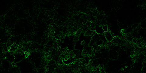 Abstract digital background with faint, glowing green electric lines and fluid. Mysterious, high-tech, and cybernetic atmosphere. Nebula-inspired void, with glowing filaments and deep.