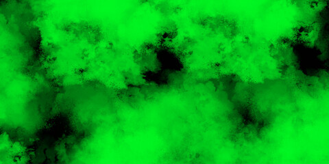 Abstract digital texture featuring intense neon green clouds with scattered patches of soft black shadows. Dark green wall grunge backdrop background texture limestone paint 