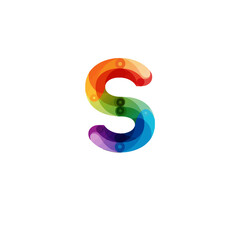 Colorful Rainbow Letter S Design