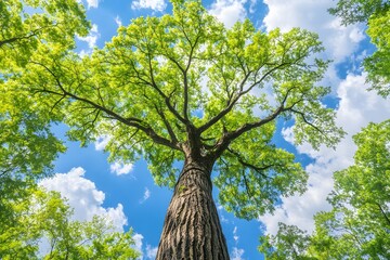 Fototapeta premium Majestic Tree Canopy Spring Summer Lush Foliage