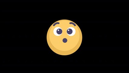 Shocked emoji icon - Powered by Adobe