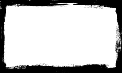 black ink brush painting blank frame border pictures artistic grunge graphic element