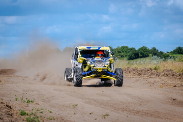 UTV, 4x4, all terrain vehicle in the action. Competitions