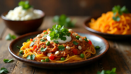 Explore Stunning Mexican Food Art: Exquisite Plating Techniques & Colorful Culinary Heritage for Upscale Digital Promotions in Photo Stock Concept