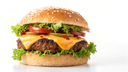 Classic Beef Patty Burger High Quality Photo
