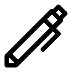 pen pencil stationery office. minimalist outline icon for web and app