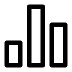 bar chart statistic data analytic. minimalist outline icon for web and app