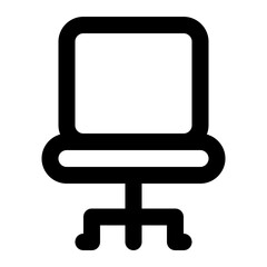 chair office facility management company. minimalist outline icon for web and app