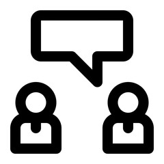 conversation chat communication discussion talk. minimalist outline icon for web and app