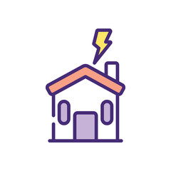 Natural Disaster Icon vector stock illustration