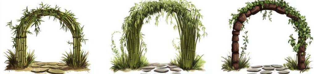 Three Decorative Garden Arches