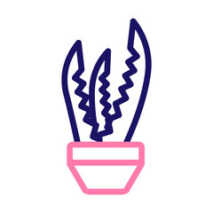 aloe vera Vector Line Two Color Icon Design