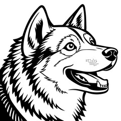 Fototapeta premium Detailed Wolf Head Vector Illustration for Tattoo Design and Coloring Book Art
