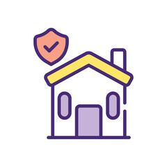 Home Insurance Icon vector stock illustration
