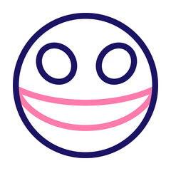 emoji Mask Vector Line Two Color Icon Design