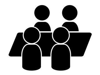 会議のシルエット（ミーティング）