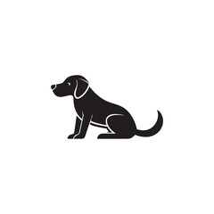 Dog Silhouette Isolated – Animal Graphic Illustration

