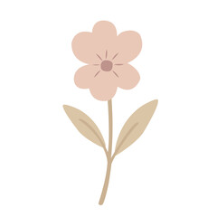 Rounded Petal Blush Flower in Soft Pastel Tones