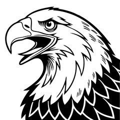 Obraz premium Bold Eagle Head Illustration for Tattoo Design and Graphic Use