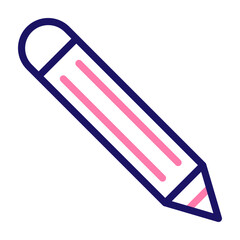 Color Pencil Vector Line Two Color Icon Design