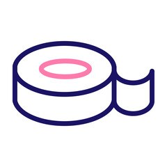 Adhesive Tape Vector Line Two Color Icon Design