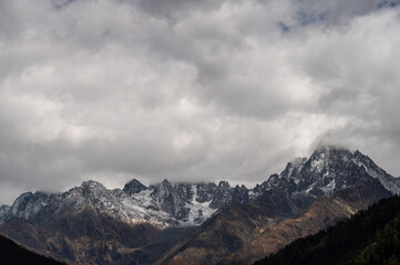 clouds over the snow mountains, Sichuan