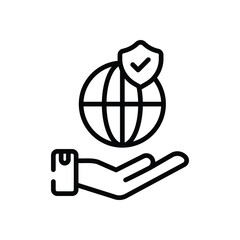 Travel Insurance Icon vector stock illustration