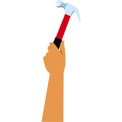 labor day hand holding hammer