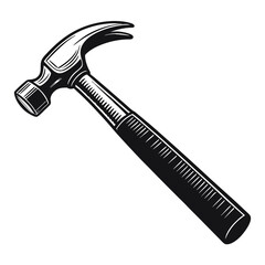 Detailed Illustration of a Classic Claw Hammer for DIY Projects and Crafts