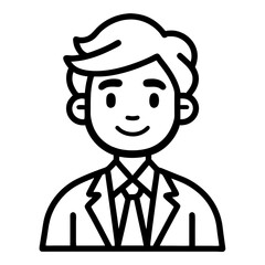 Professional Businessman Character Smiling in Suit Vector Illustration for Corporate Designs