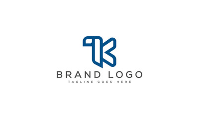 Fototapeta premium letter TK logo design vector template design for brand.
