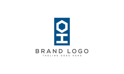 letter HO logo design vector template design for brand.