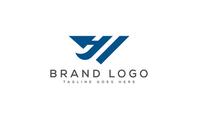 Fototapeta premium letter JH logo design vector template design for brand.