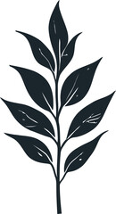 Tree leaf vector silhouette