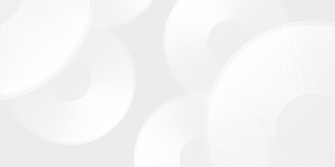 Vector white glowing geometric lines on gray background. Modern shiny blue circle lines iabstract modern