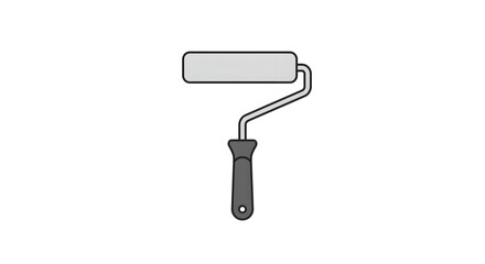 Painting Roller Icon Illustration for Home Improvement Projects